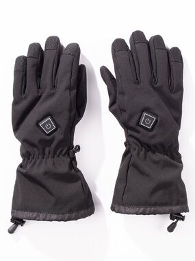 Sharper Image Battery Heated Gloves Black Size L Rechargeable Touchscreen Ski